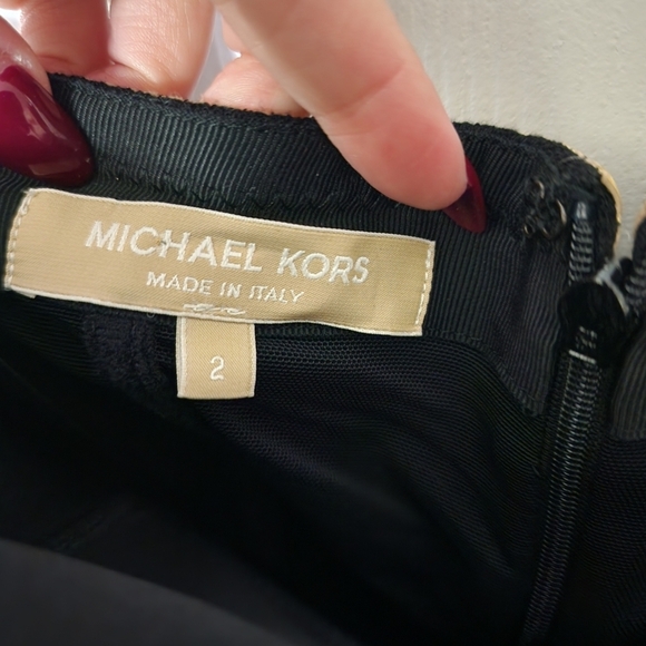 Michael Kors Black & Gold Strapless Dress Size 2 - Picture 4 of 6